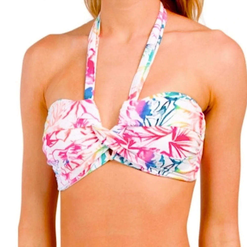 NWOT Tommy Bahama Rainbow Fronds Halter Bandeau Top